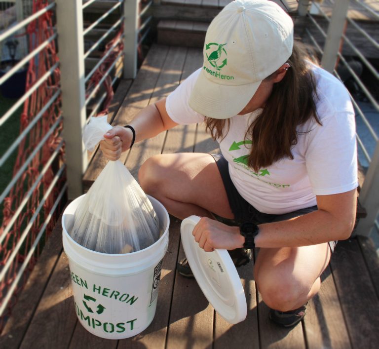 Kat working at Green Heron